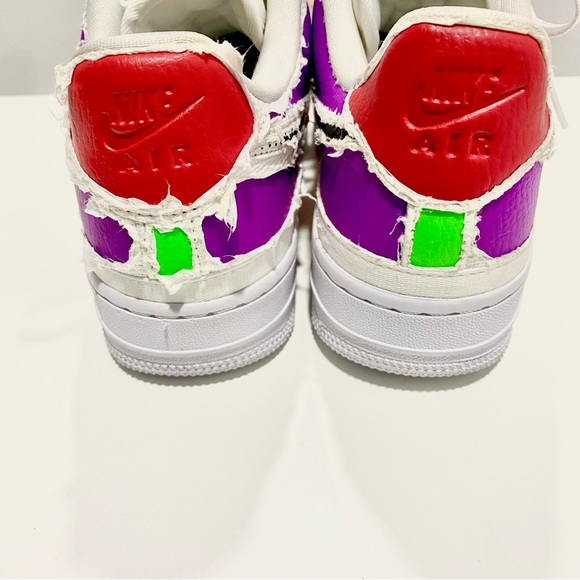 Women’s Air Force 1 ‘07 LX Low Tear Away Nike White/Multi Color Size 7 Unisex - Picture 6 of 16